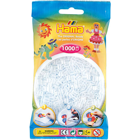Hama rørperler 1000 stk. - klare