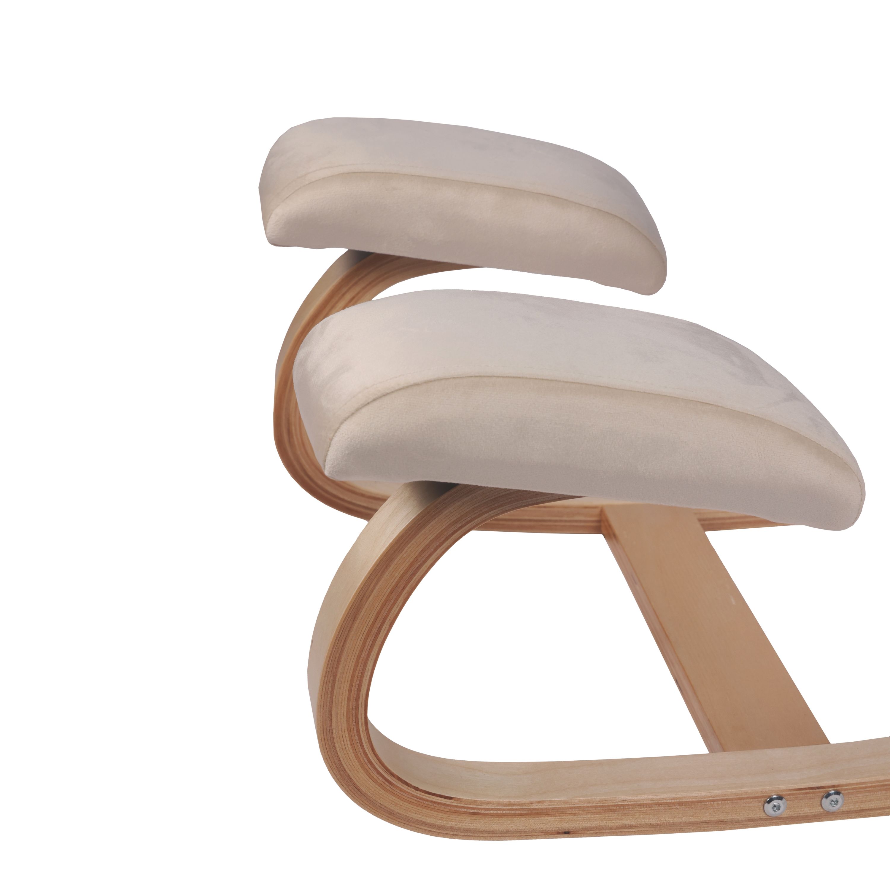 Kniestuhl Holz beige