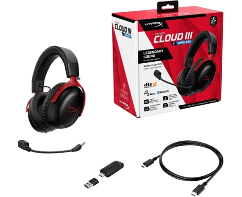 HyperX Cloud III S Wireless Black-Red