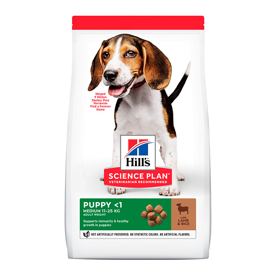 Ração Hill's Science Plan para Cães Filhotes de Porte Médio com Cordeiro e Arroz