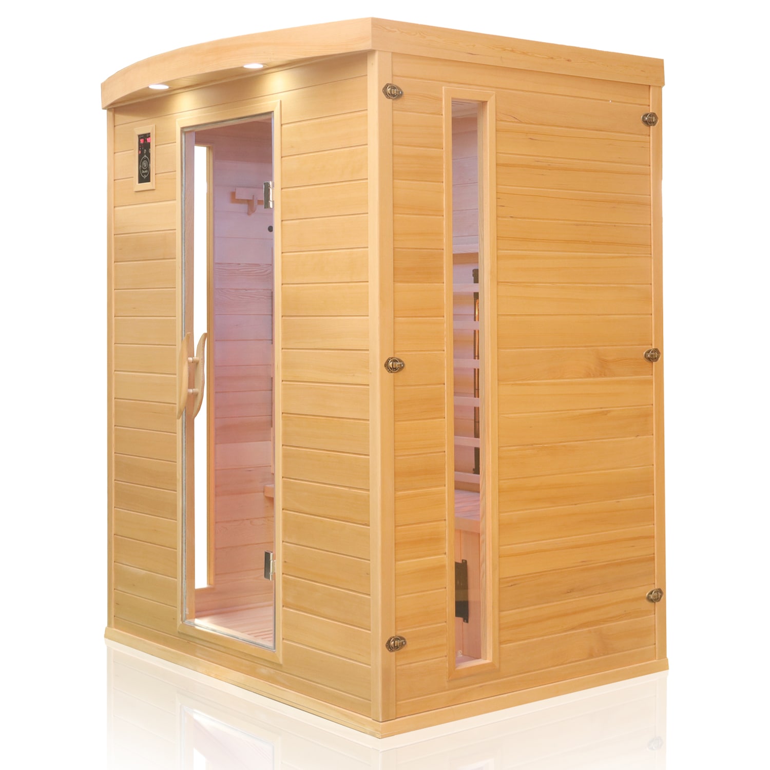 Dewello® Infrarotkabine Infrarotsauna PIERSON 160cm x 105cm inkl. 6 Vollspektrumstrahler, 3 Karbonstrahler, 3 Personen
