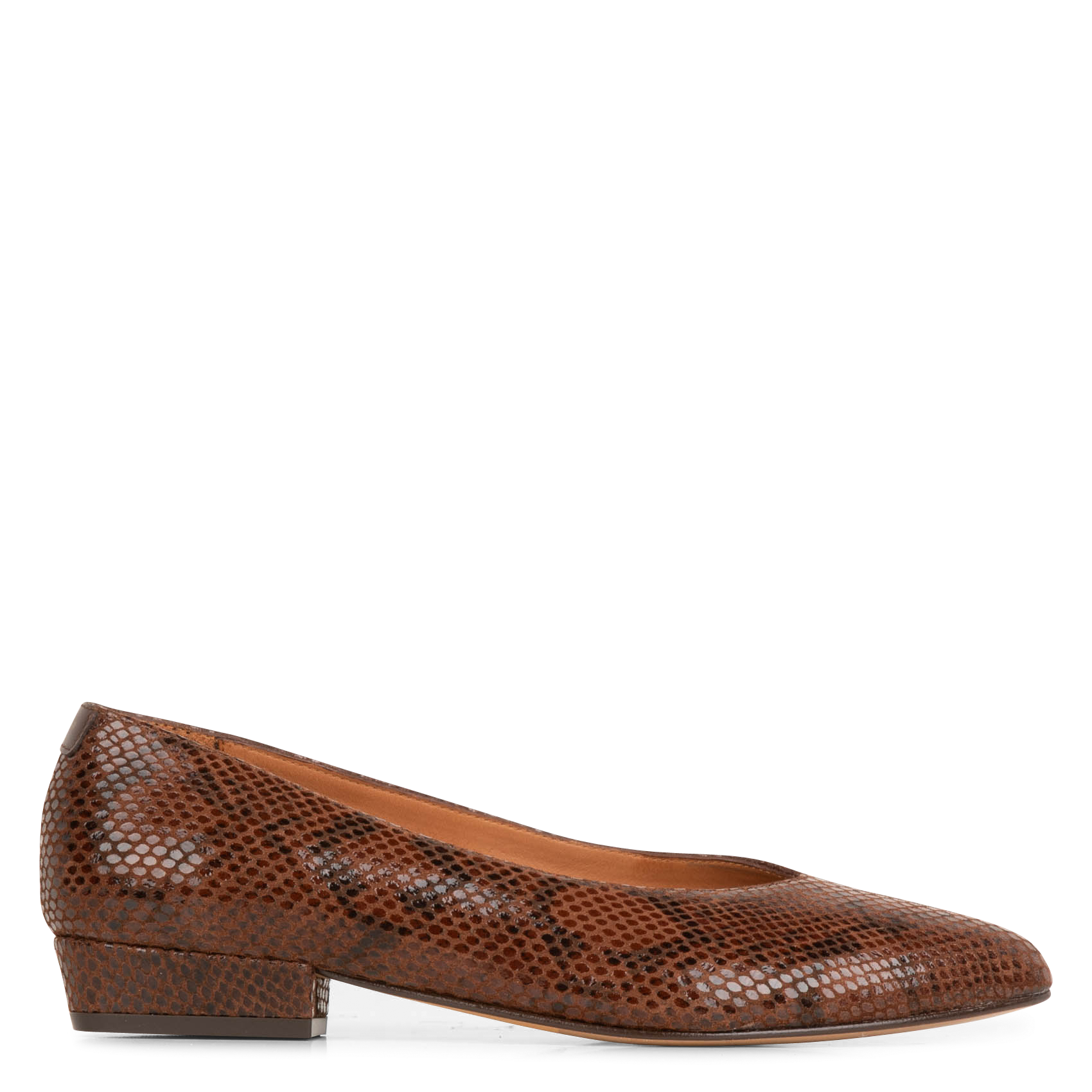 ABBIE - Ballerines en cuir| Marron