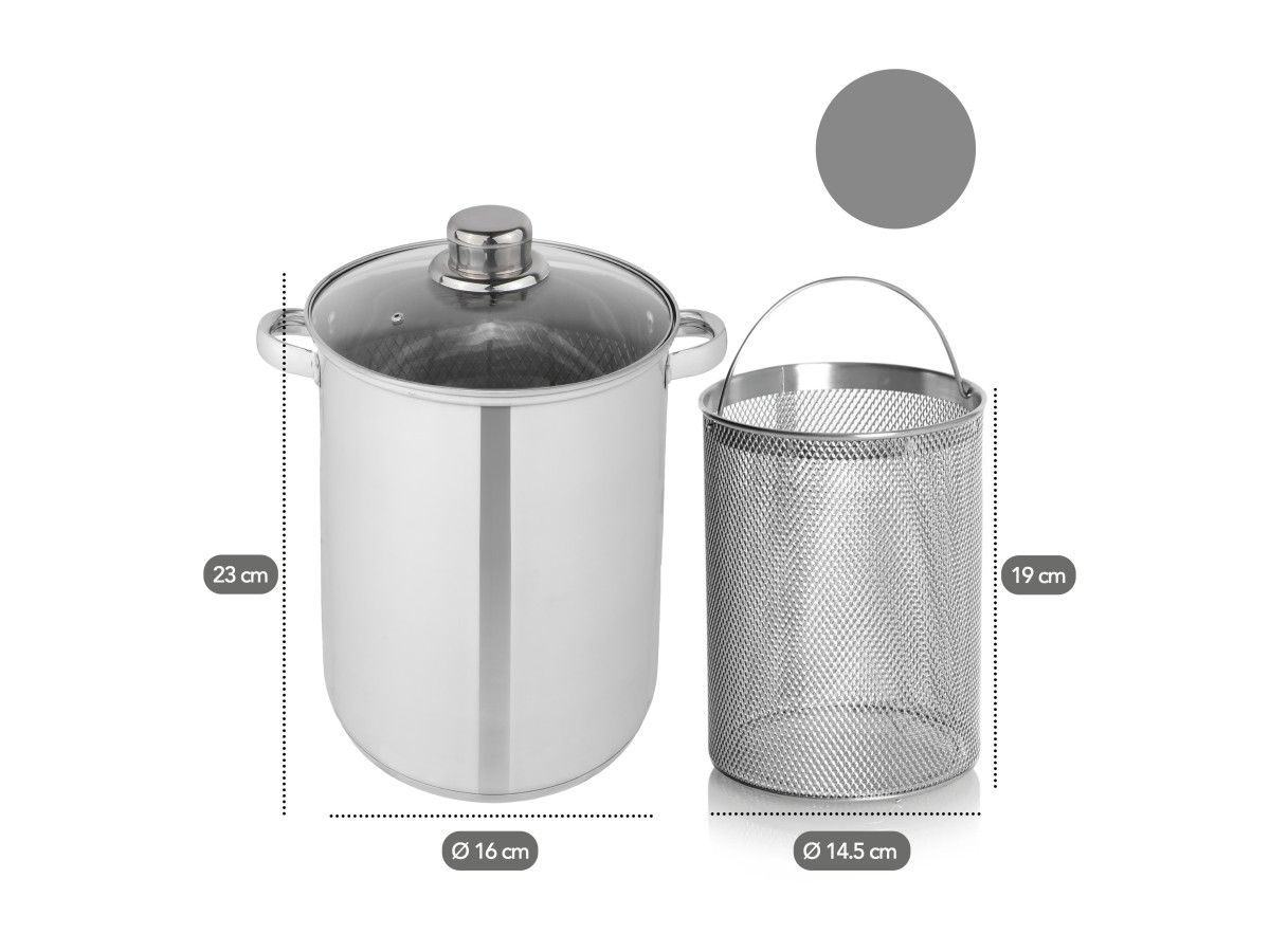 Aviro multifunctionele pan met inzetmand - 16,5 cm