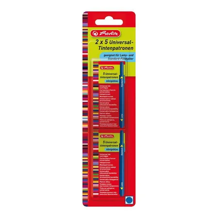 Herlitz Universal Tintenpatronen blau 2 x 5 Stück