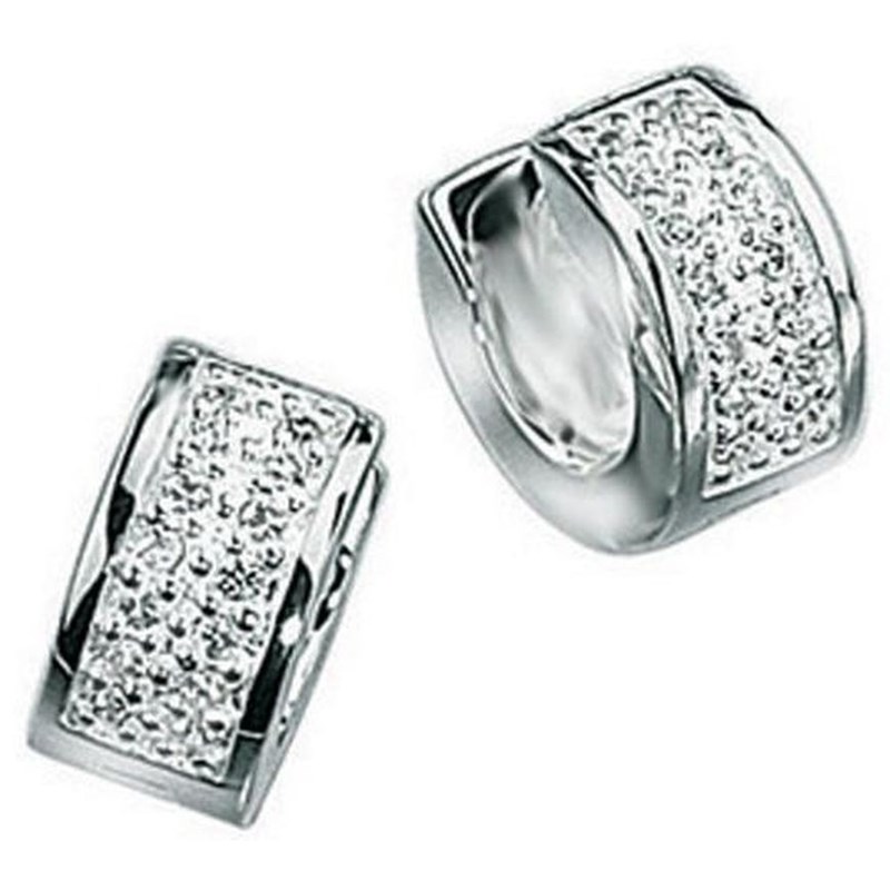 Boucle d'oreille zirconia en argent 925/1000