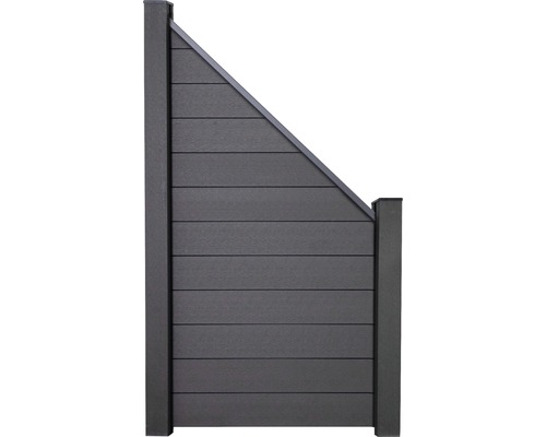 Eindelement GroJa Flex insteeksysteem zonder palen 90 x 180/90 cm antraciet