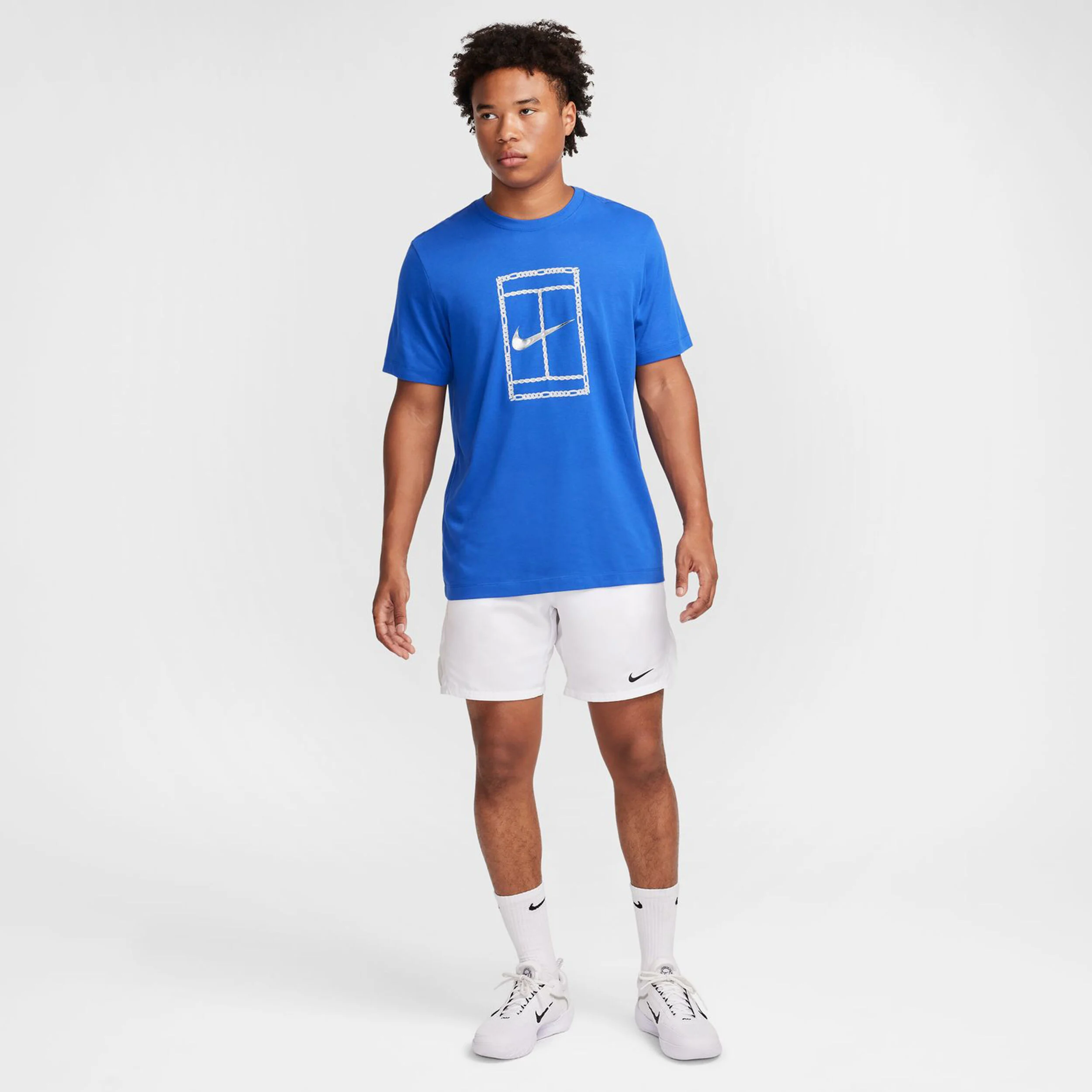 Nike Court Dri-Fit Heritage T-shirt Hommes - Bleu