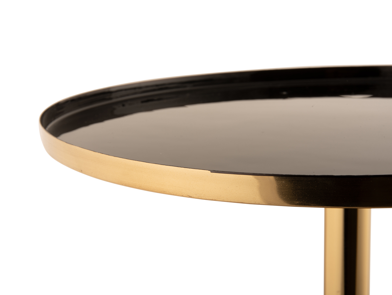 Side table Mila iron enamel black