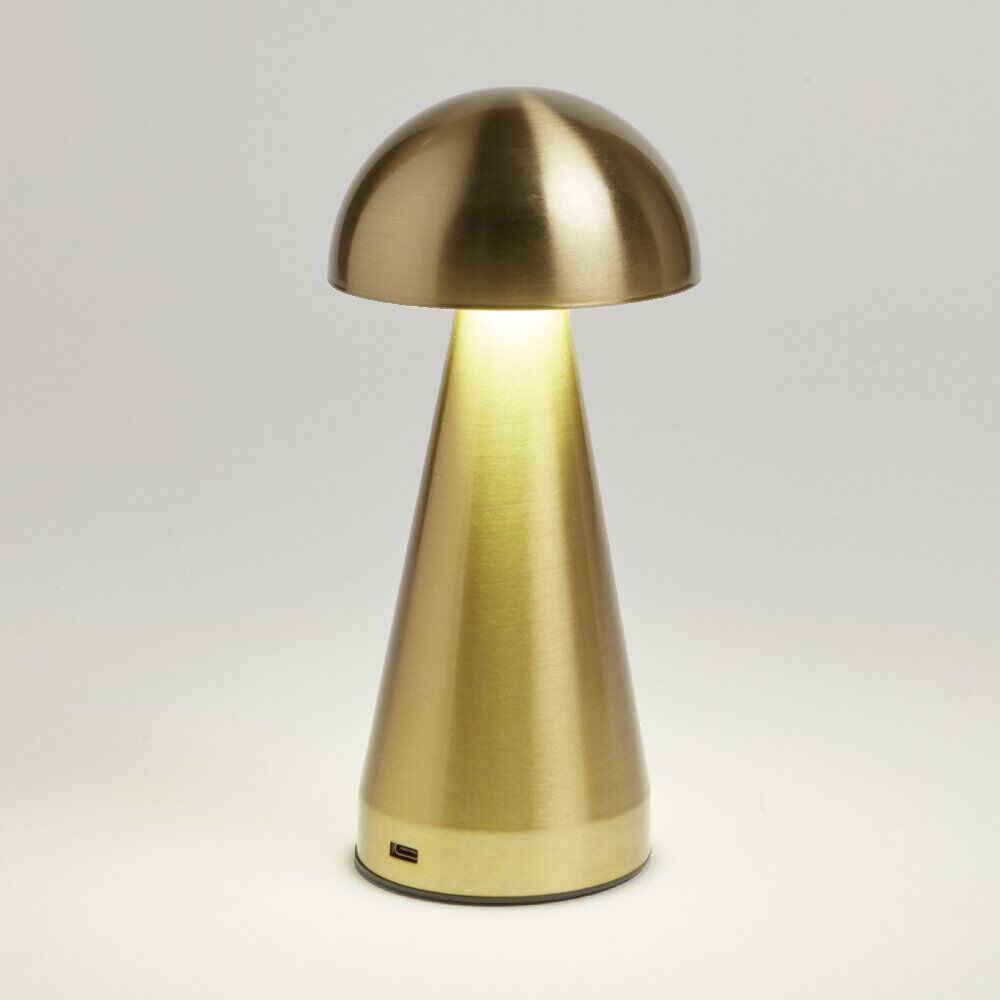 Lampe de table Roundi USB tactile jaune Ø9,5xH22,5cm
