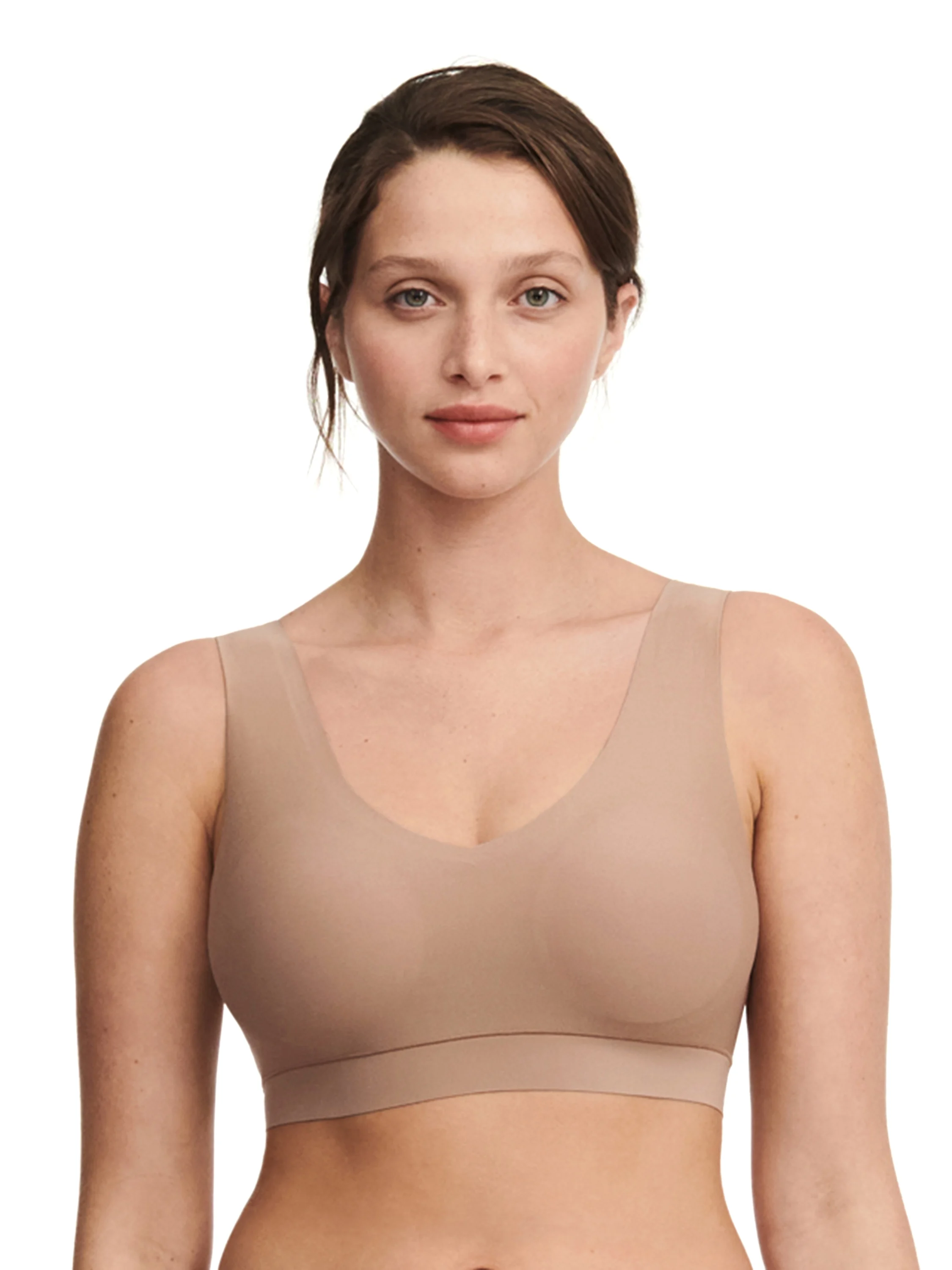 SOFTSTRETCH - Brassière coques v neck | Beige