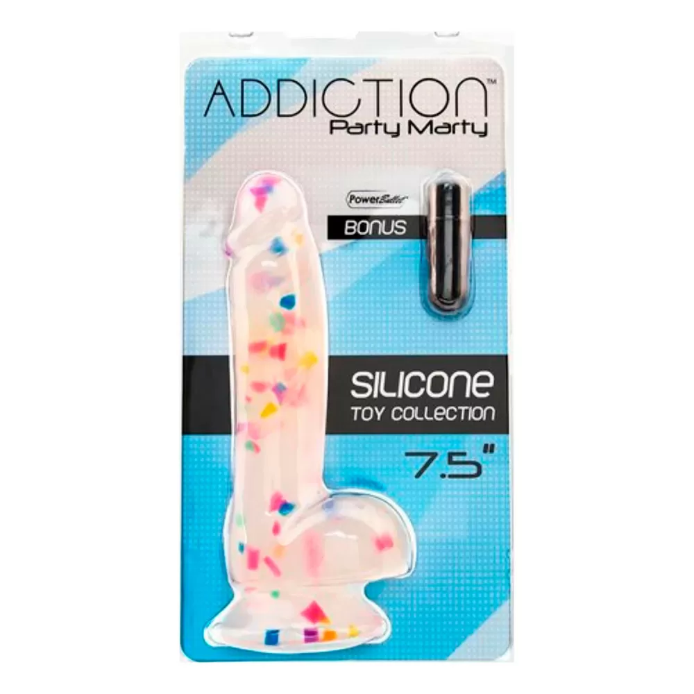 Addiction Party Marty Confetti Dildo - 18 cm.