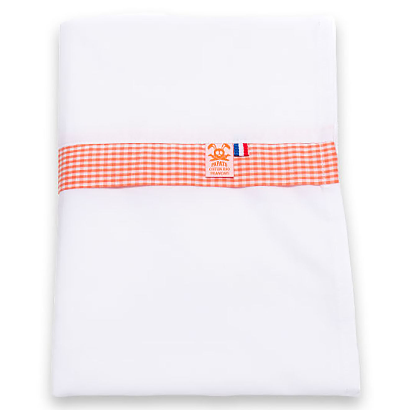 Papate Drap Plat en Coton Bio blanc - 80x110 cm