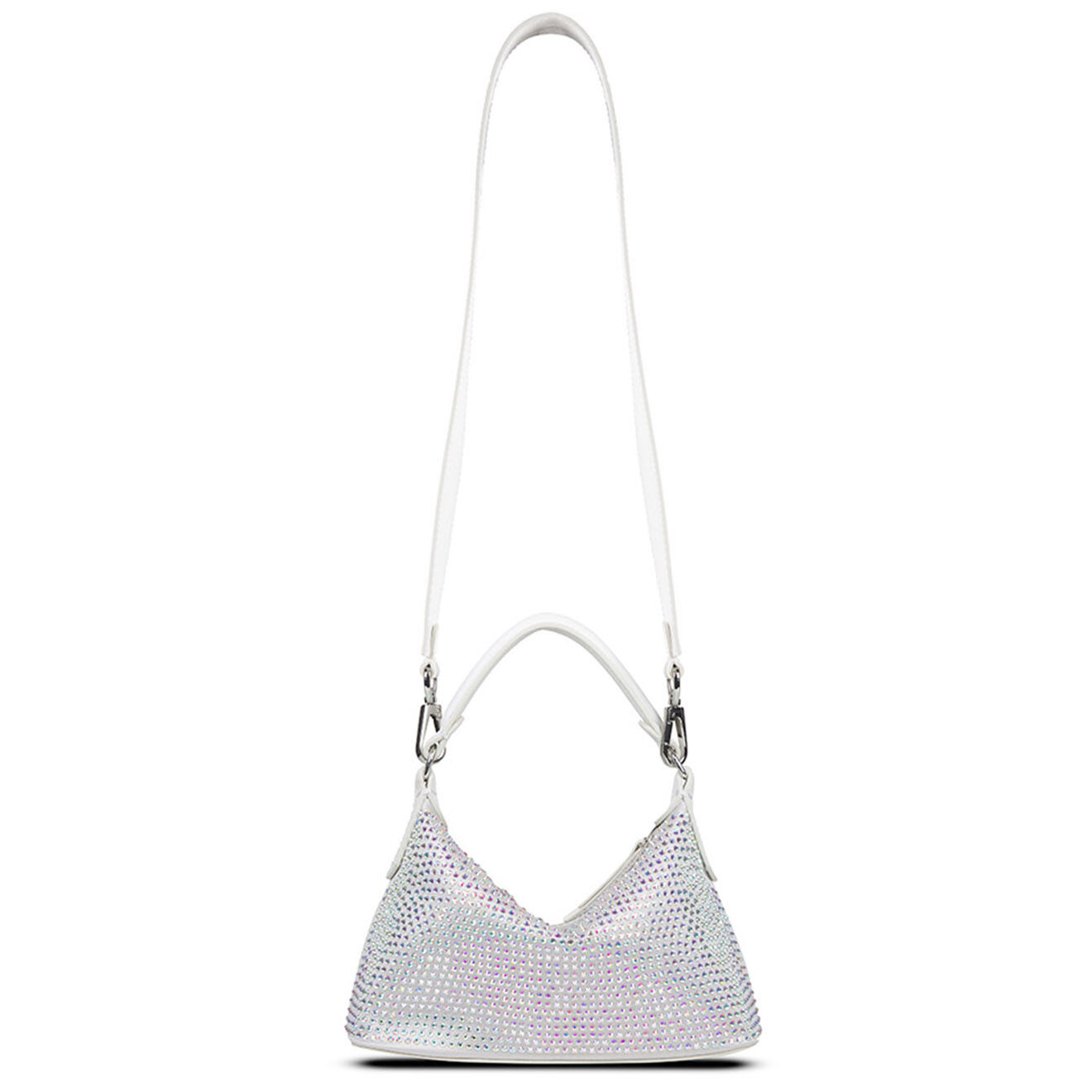 Leonie Hanne x Liu-Jo Sac à main en Cuir Mini Hobo Leonie Hanne X Liu Jo argenté - 13x19x7.5 cm