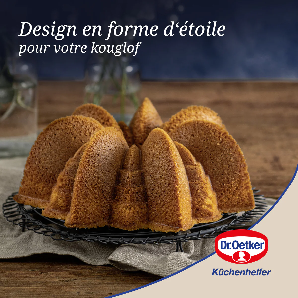 Moule à gâteaux original en forme d'étoile White Christmas Dr. Oetker