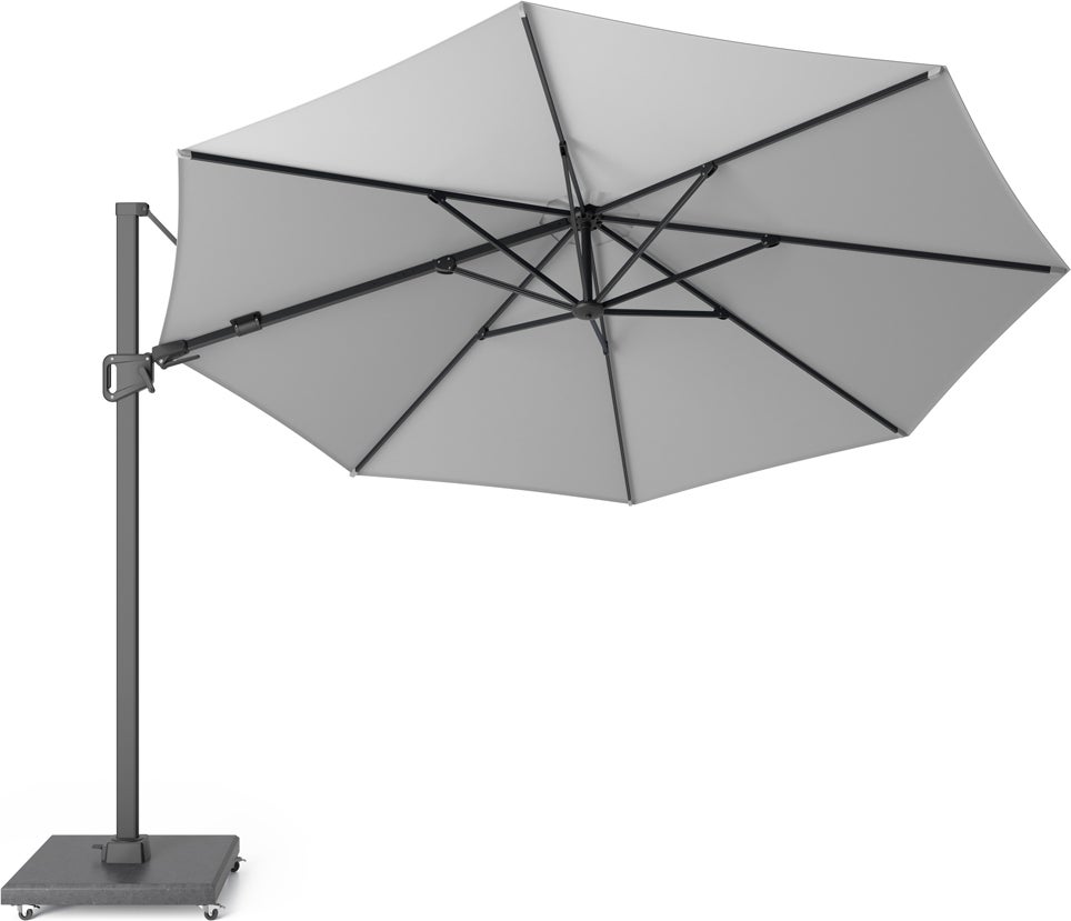 Platinum zweefparasol Merida Plus grijs 35+UV D 350 cm