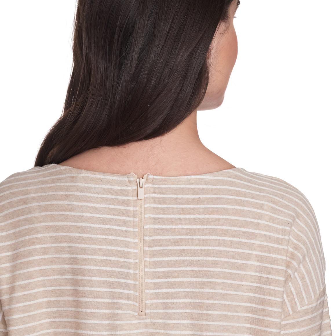 Gina Damen Shirt mit 3/4-Arm beige