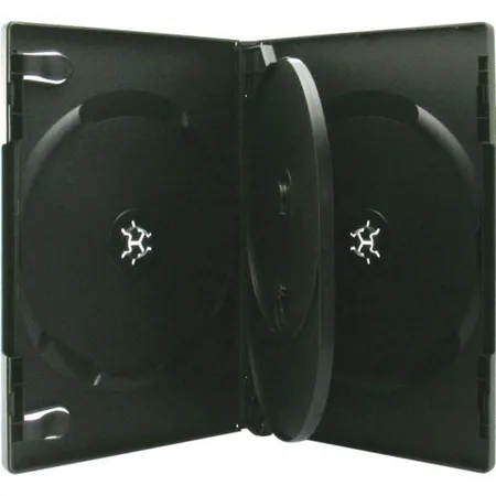 Xlayer DVD CD Hüllen 4fach 4er-DVD-Box schwarz professional, 25 Stück