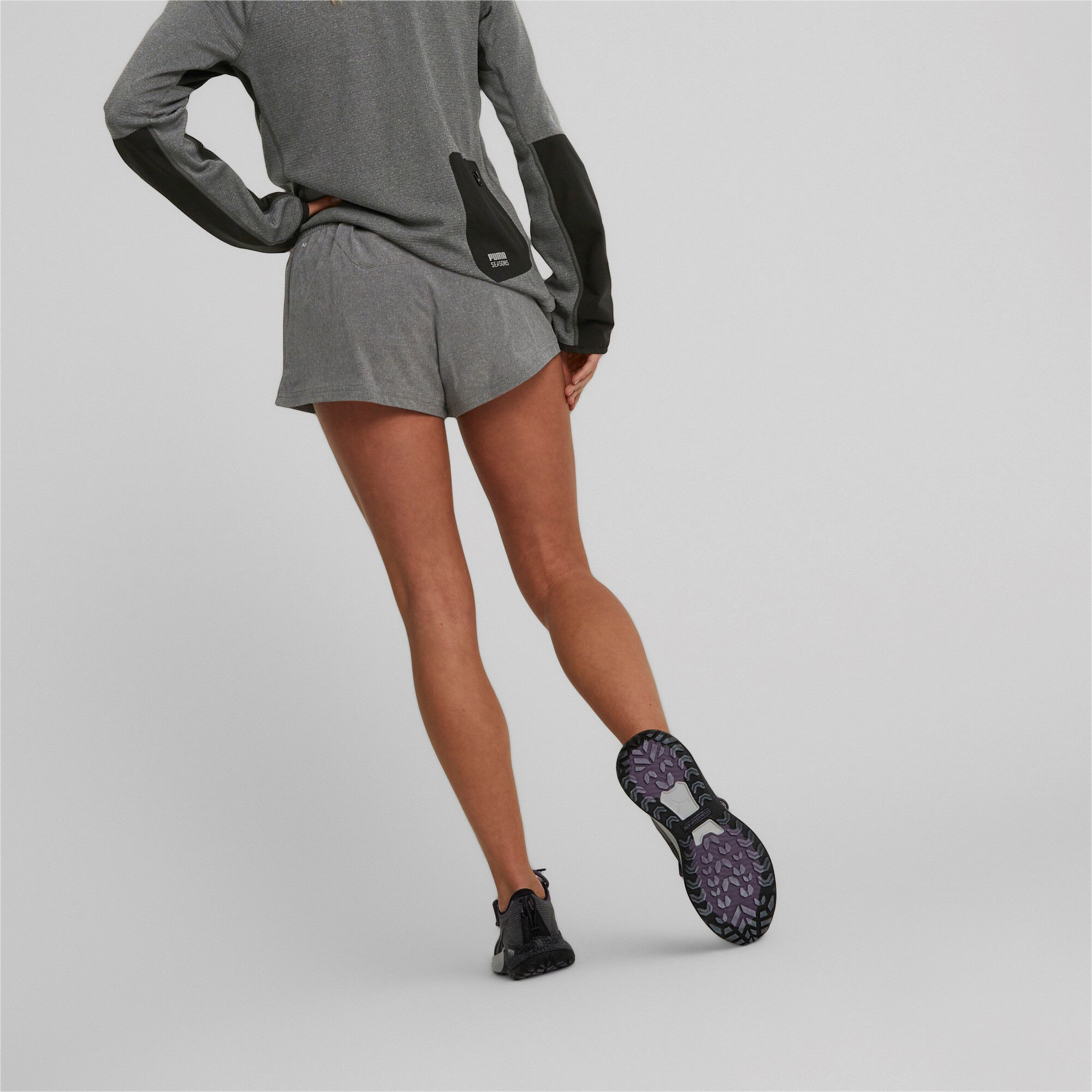 Puma Seasons Lightweight 3in Woven Shorts Femmes - Gris