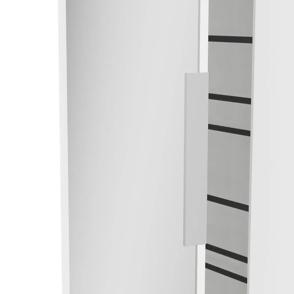 CALICOSY - Schoenenkast en 1 spiegel EBONY - 23,9x82,9x178,4 cm