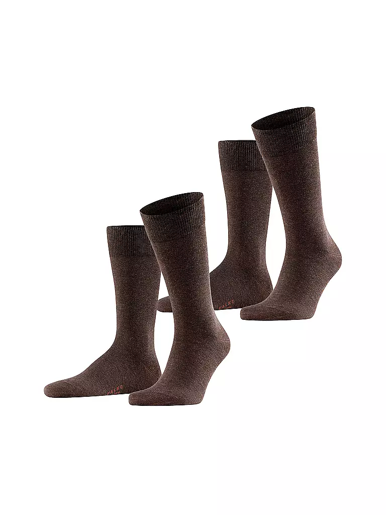FALKE Socken 2er Pkg HAPPY dark brown braun