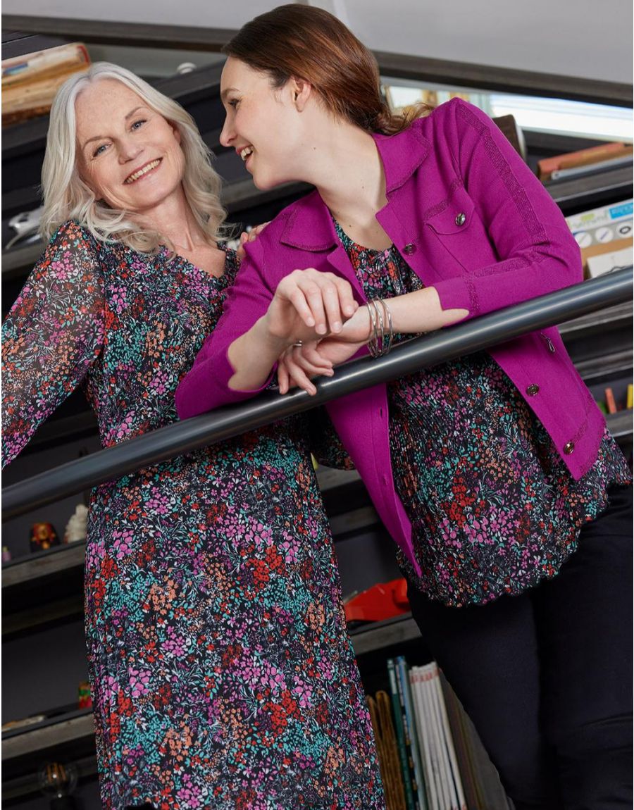 Blouse plissée imprimée