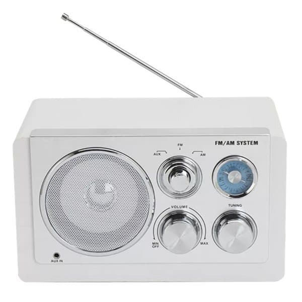 Denver FM/AM-radio TR-63W med AUX-indgang og klassisk design