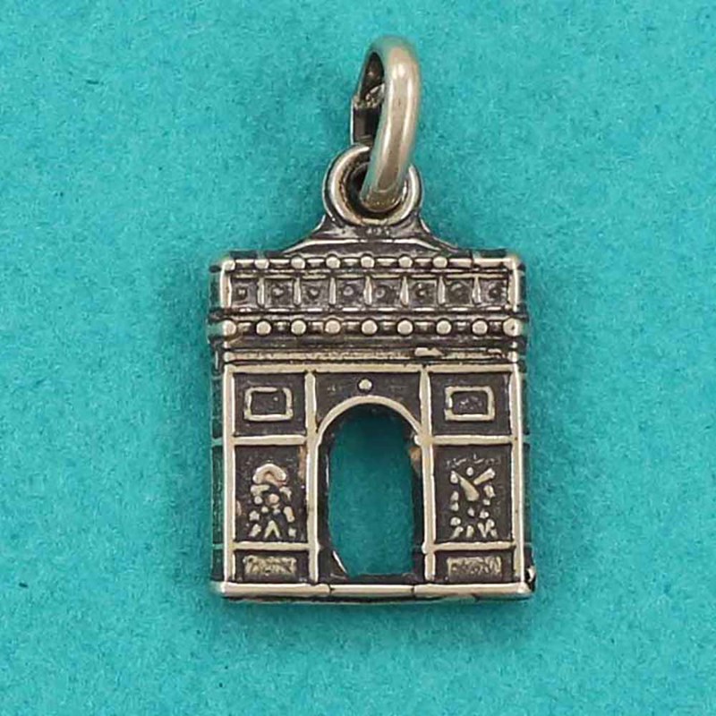 Pendentif sur Paris : l' Arc de Triomphe - Argent massif 925/1000