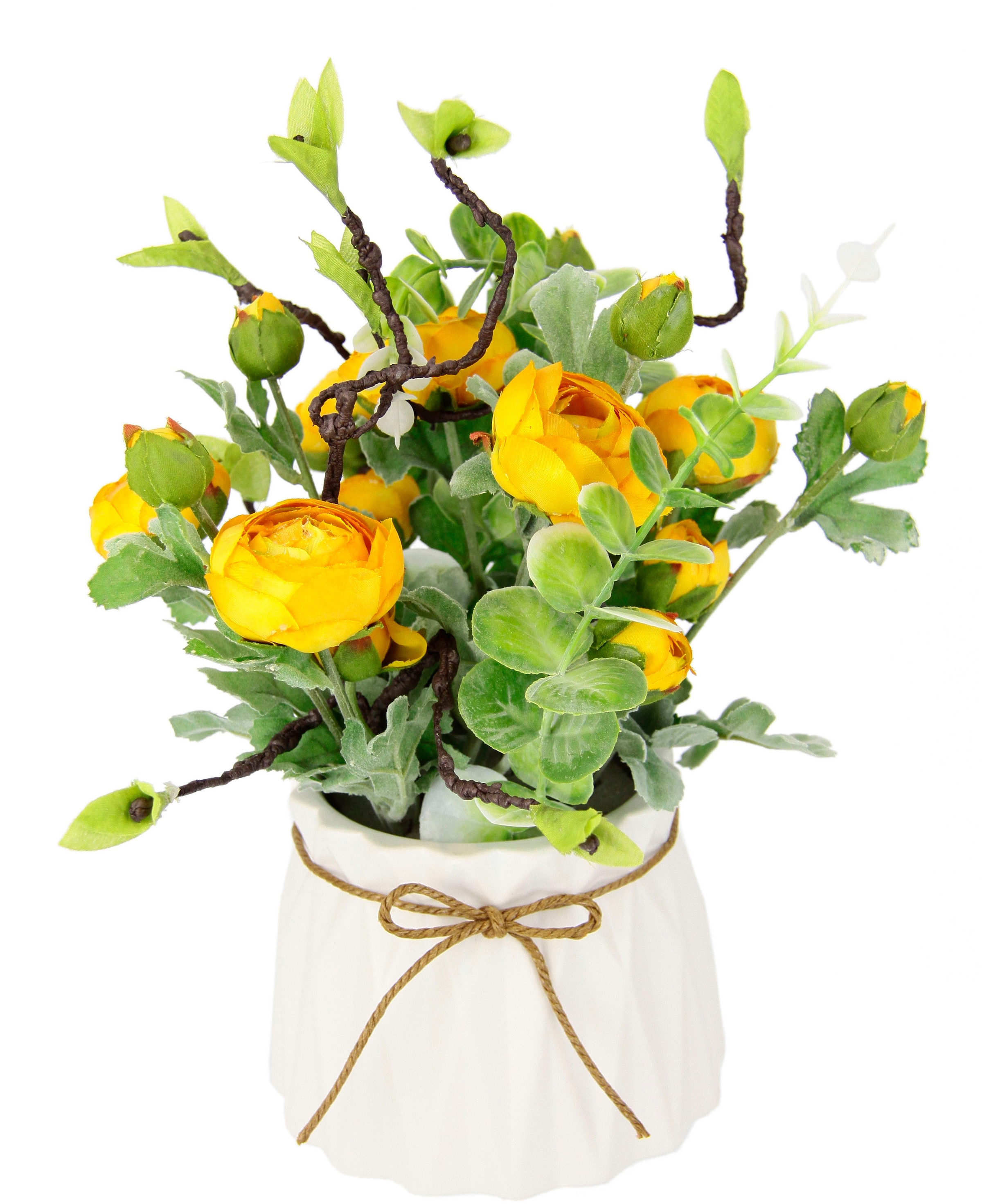 I.GE.A. Kunstblume »Ranunkeln« Im Topf aus Keramik Gesteck Arrangement Künstliche Frühlingsblume