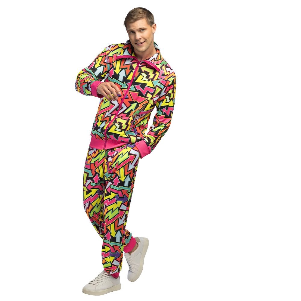 Jaren 90 Trainingspak Fout Gekleurd Heren Uv