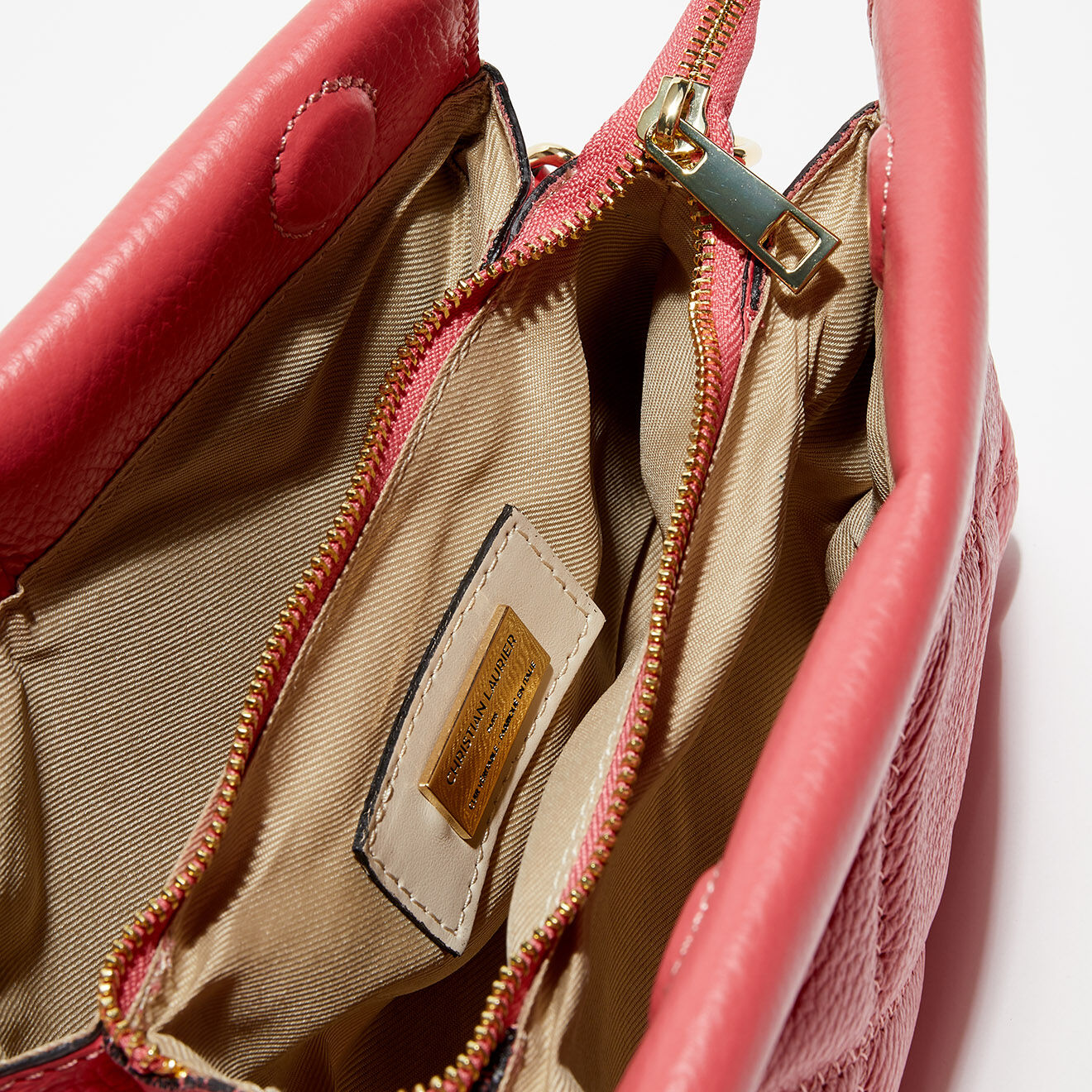 Christian Laurier Sac bandoulière en Cuir Pénélope rose - 23x19x7 cm