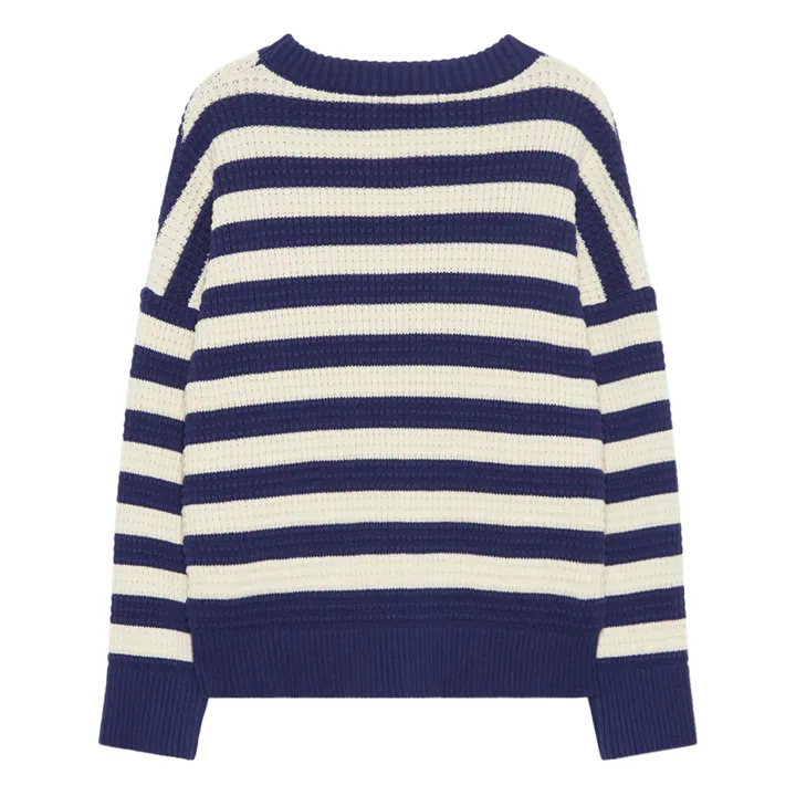 Weekend House Pull Weekend Rayure Coton Bio | Bleu marine