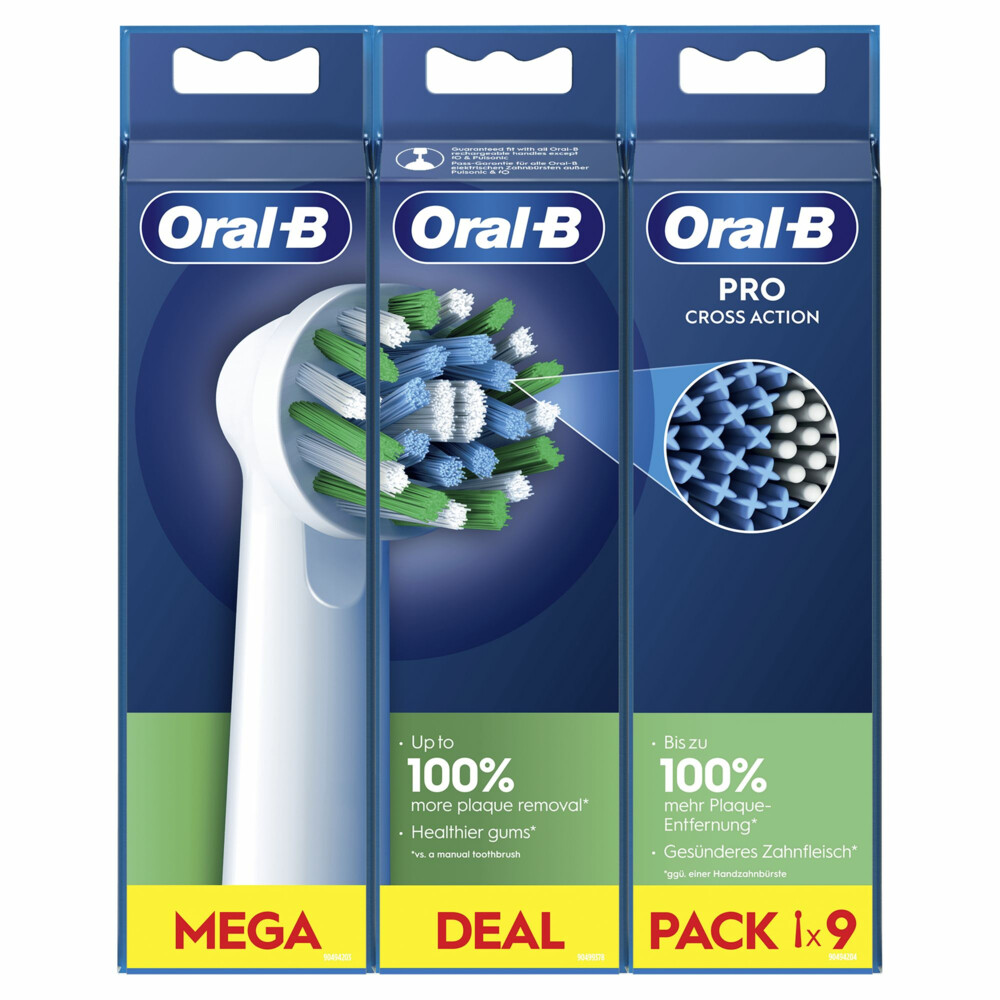 Oral-B Opzetborstels Pro Cross Action Wit9 stuks