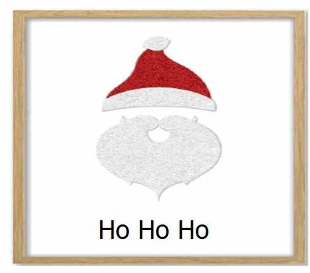 Wandbild 42 x 32 cm Ho Ho Ho