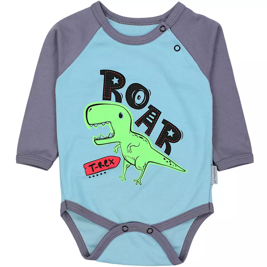 TupTam Jungen Baby Body Langarm 5er Pack blaugrau