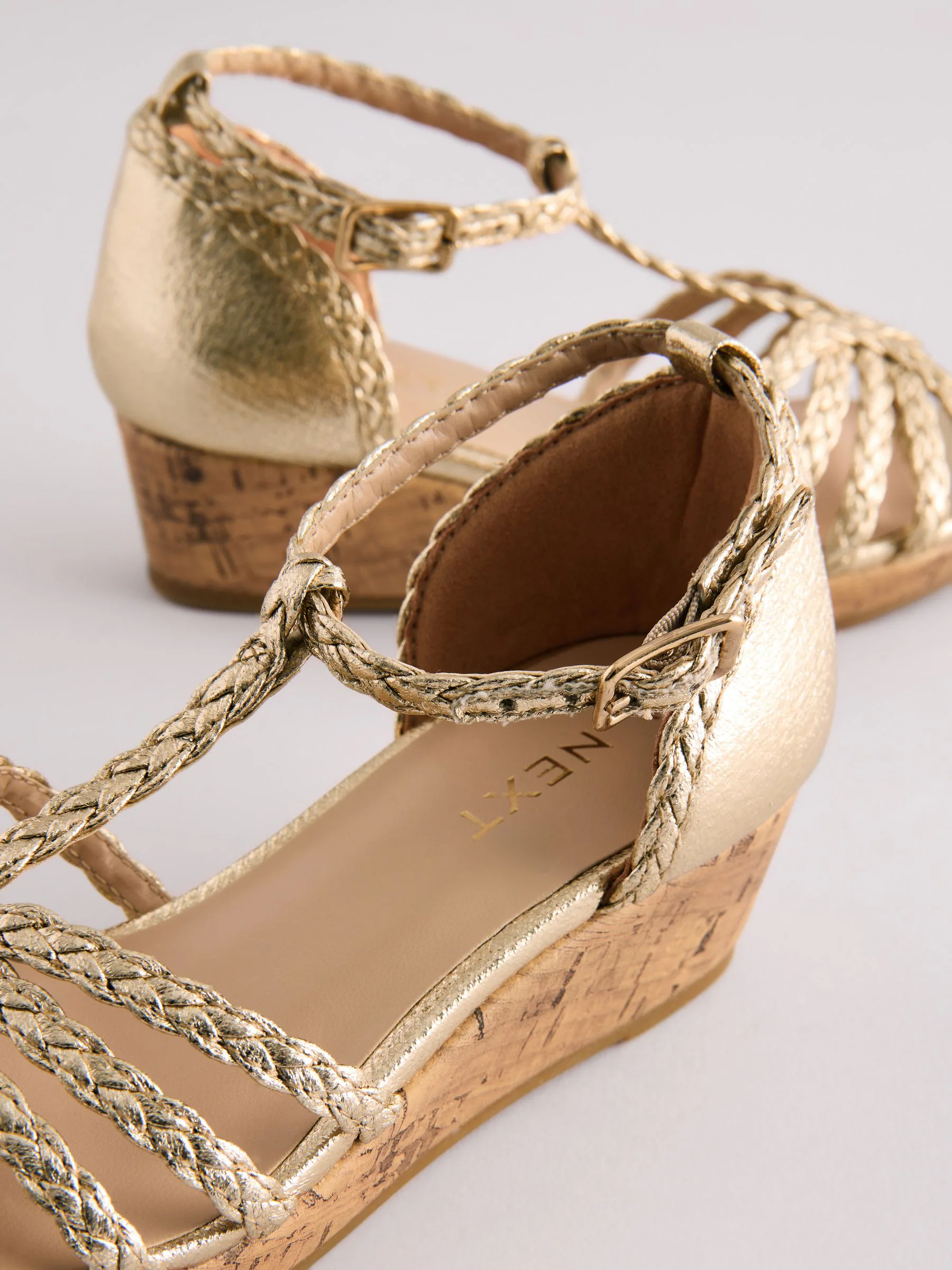 Goud - Heeled Wedge Sandals