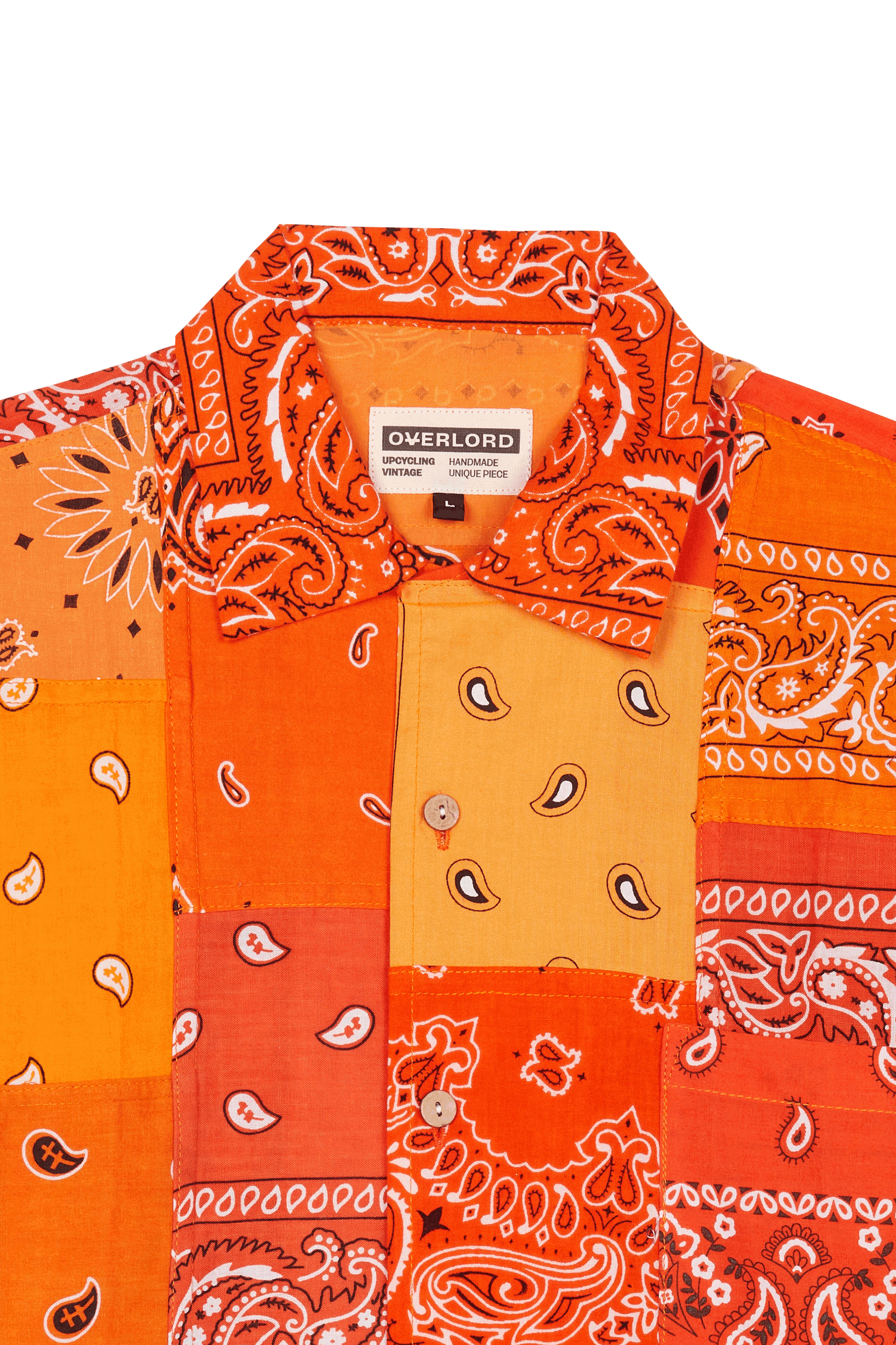 OVERLORD Chemise CHEMISE EN VINTAGE US BANDANA Orange