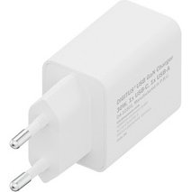 Chargeur secteur USB GaN, USB-C/USB-A, 30 W, blanc