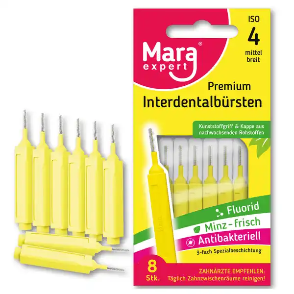 Premium Interdentalbürsten ISO 4 mittel breit