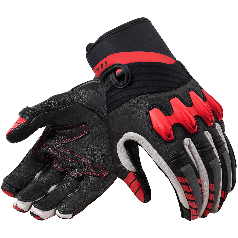 Rev'it - Gants Energy Noir / Rouge fluo