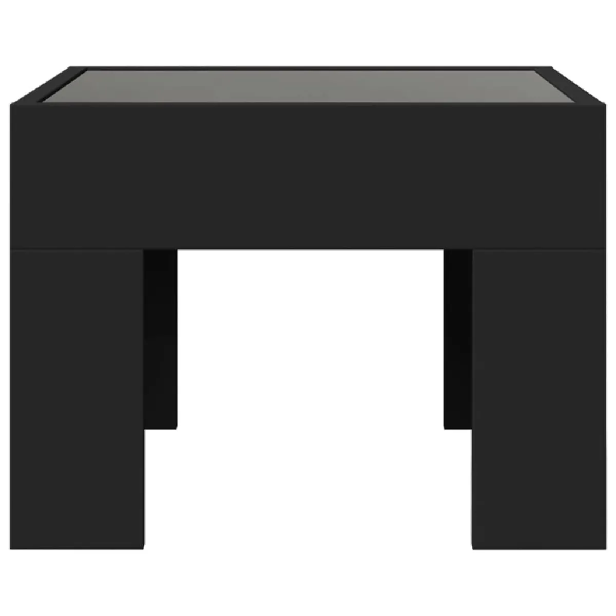 VidaXL Table de chevet LED - Noir