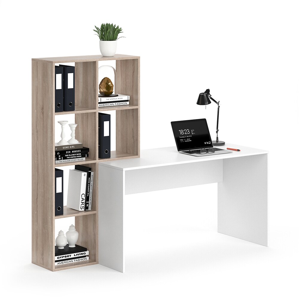Vicco Schreibtisch mit Regal Mara Sonoma Raumteiler Computertisch Arbeitstisch
