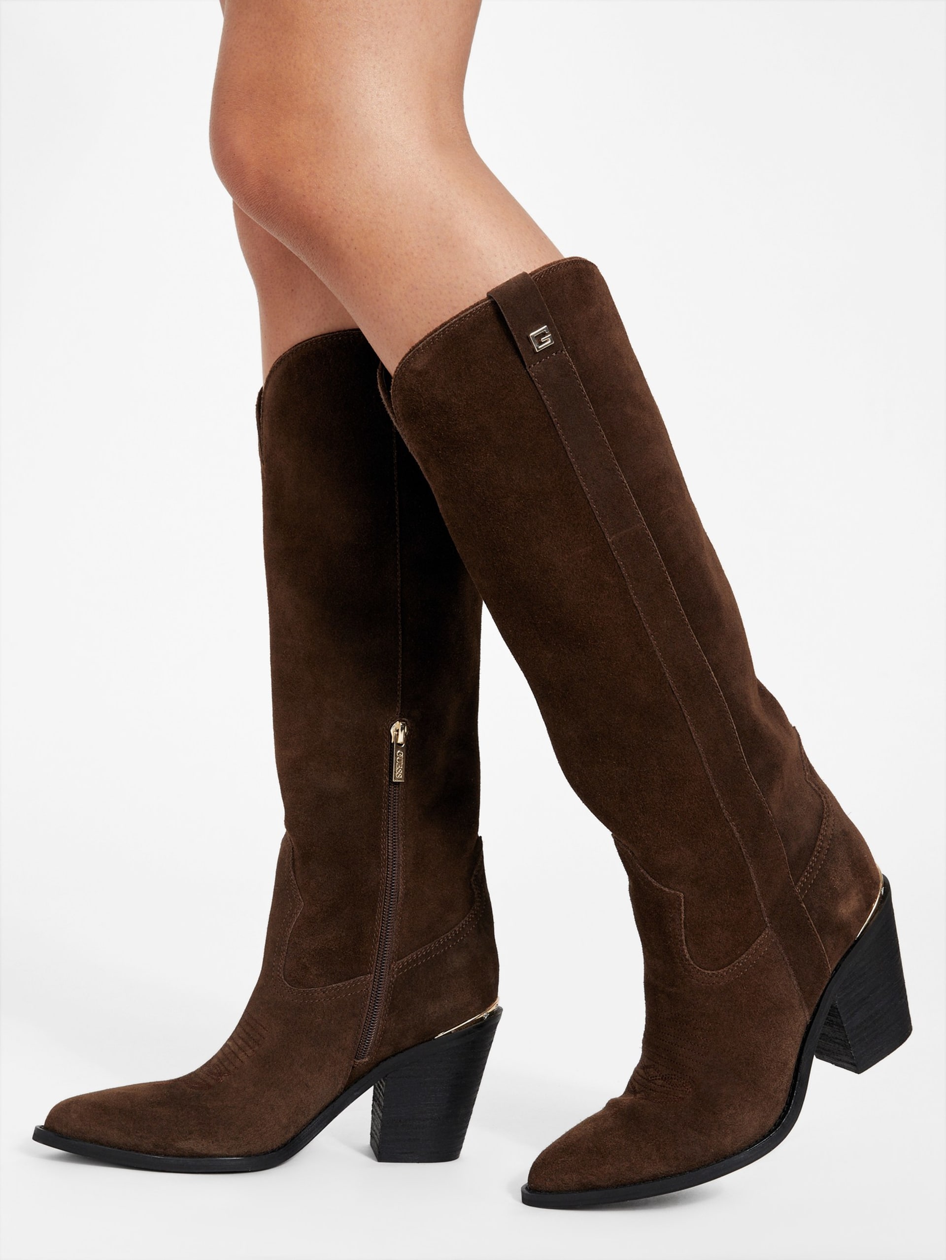 Botas Sashan de camurça até o joelho