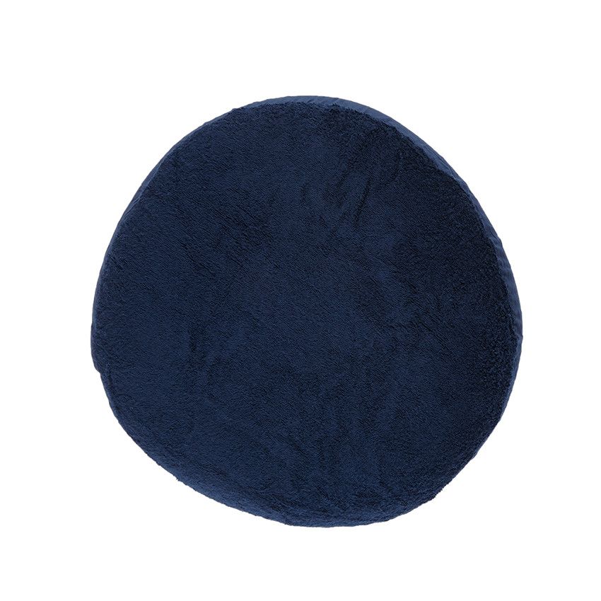 Housse ronde de coussin d'allaitement - Bleu marine - Doré