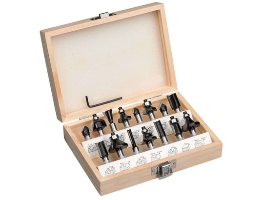 KWB - Coffret embouts de fraisage Set de coupe 15 pièces pour défonceuses
