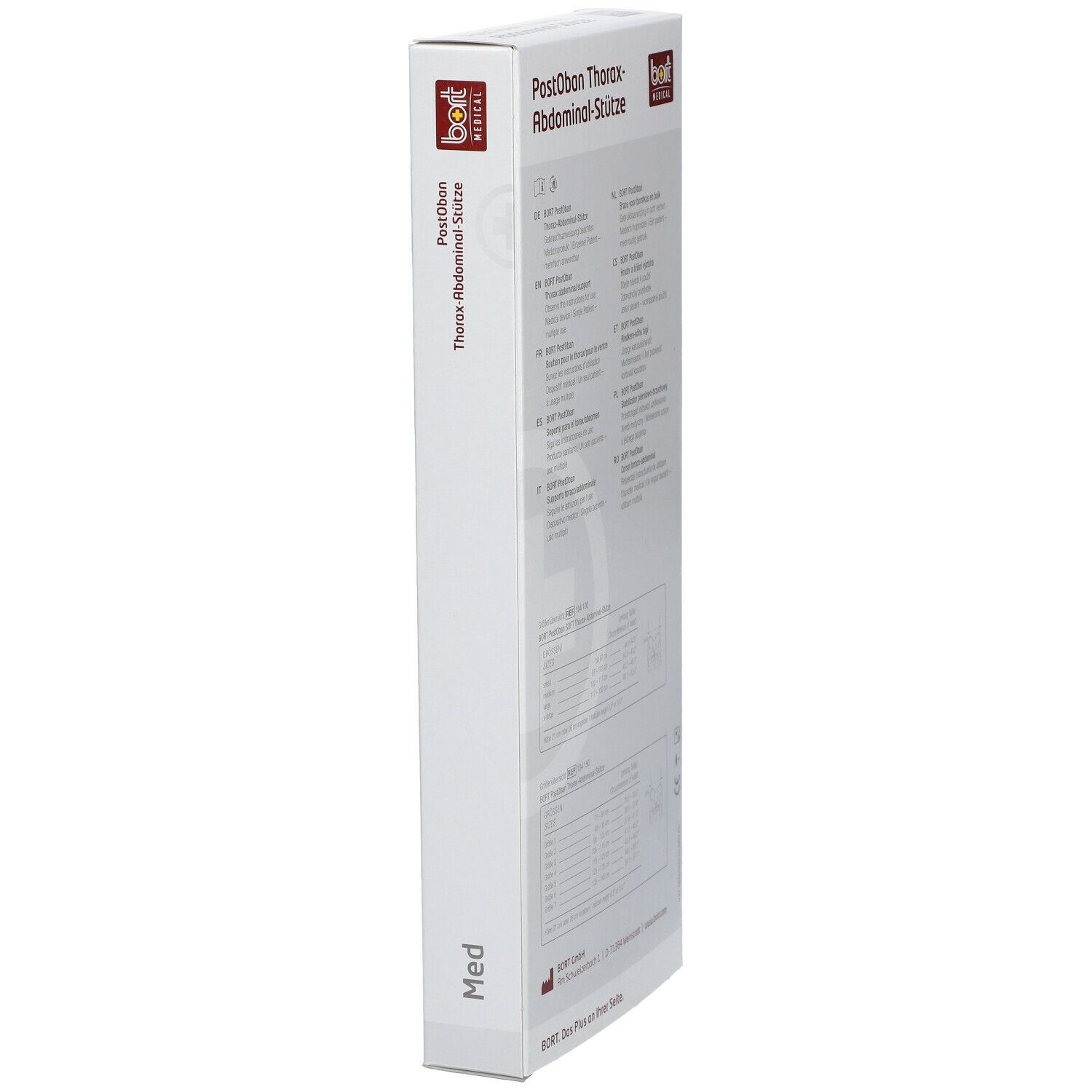 BORT PostOban® Thorax-Abdominal-Stütze Gr. 3 21 cm weiß