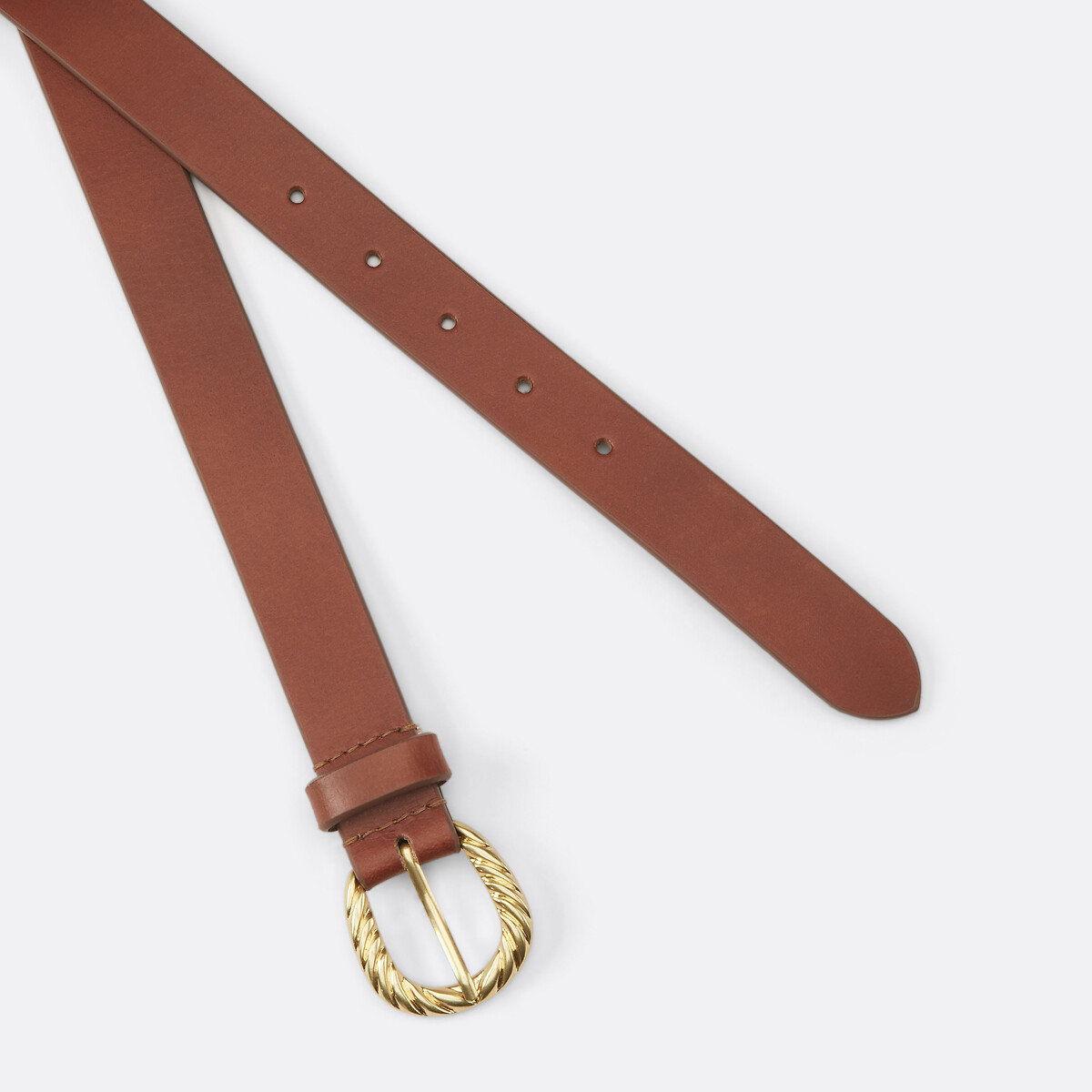 COLEÇÃO LA REDOUTE<br>Cinto de couro com fivela sofisticada