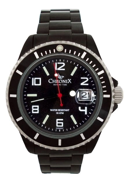 Chronix Sport Style Herrenuhr Black Ivory Schwarz