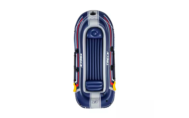 Bestway Hydro Force Treck X3 Schlauchboot Set 5 teilig für 3 Erwachsene und Kind 307 x 126 x 39 cm