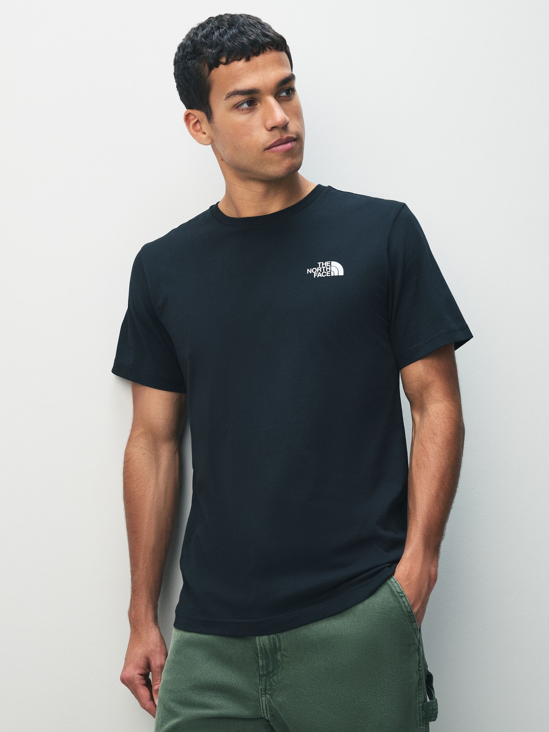 Zwart - The North Face T-shirt met bergprint op de achterkant