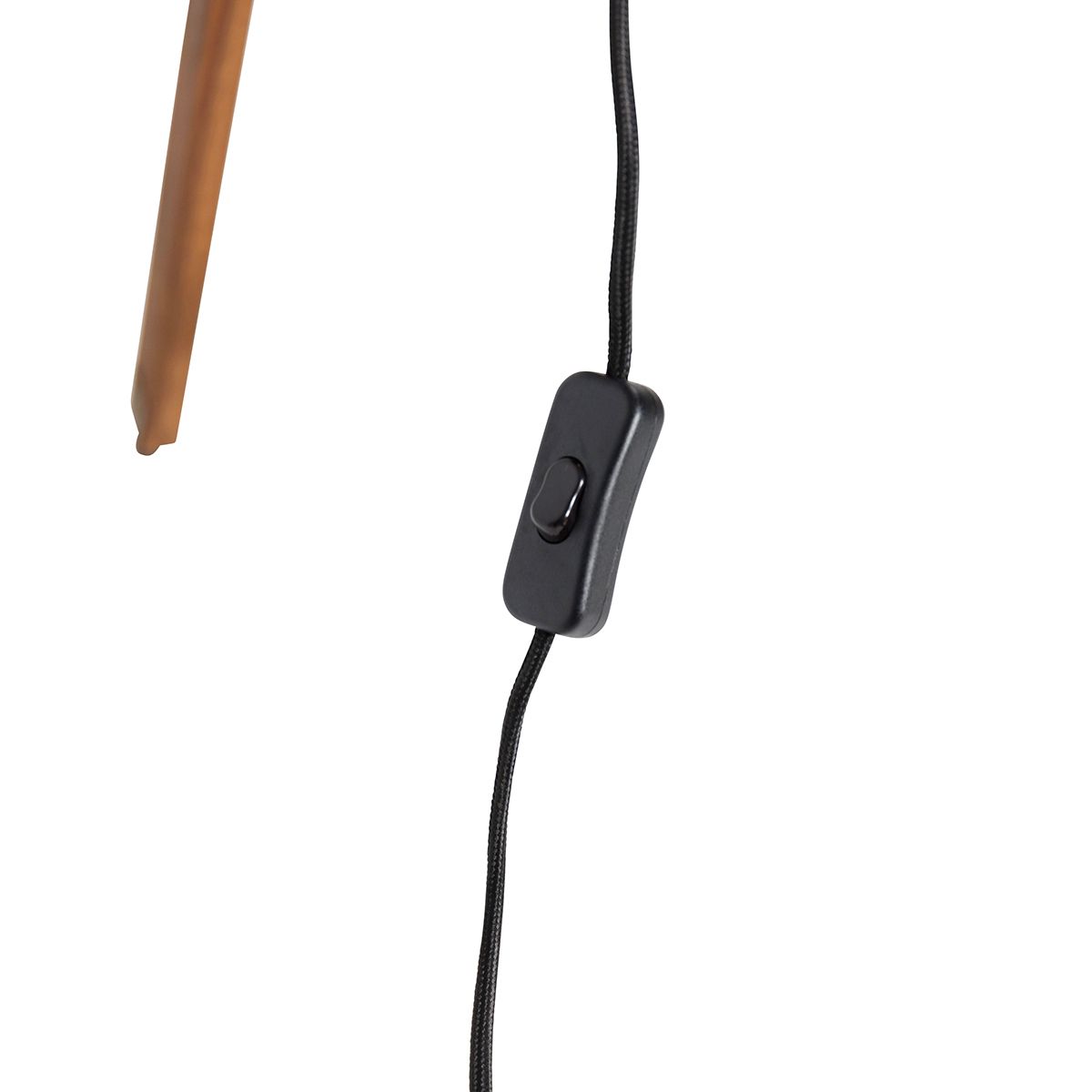 Tripod vloerlamp brons met hout studiospot - Radient